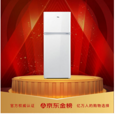 TCL 118升 小型双门电冰箱 LED照明 迷你小冰箱 冰箱小型便捷 节能低音（芭蕾白）BCD-118KA9